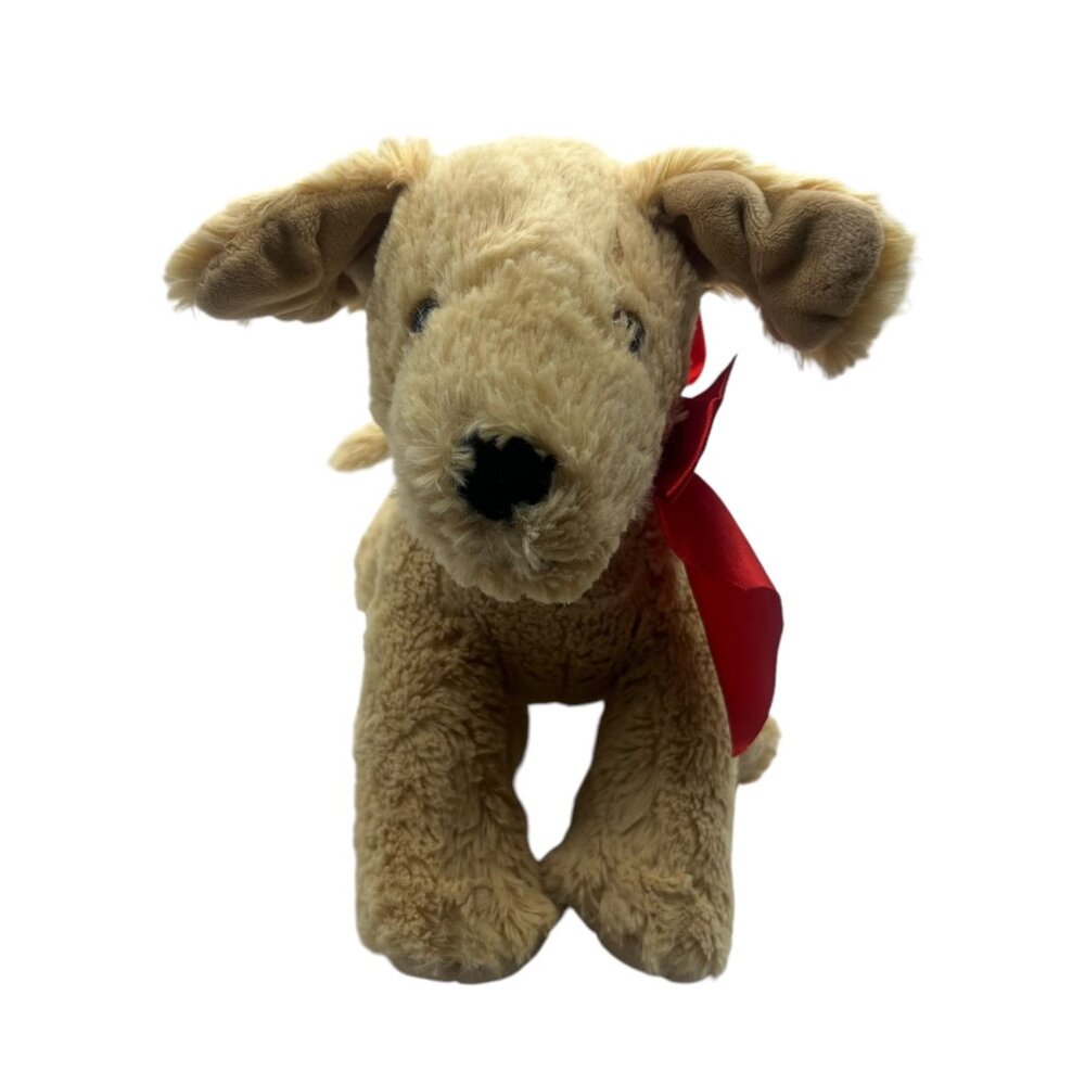 Melissa & Doug‎ Sunny Yellow Labrador Plush Dog Toy Red Bow 11" Stuffed Animal